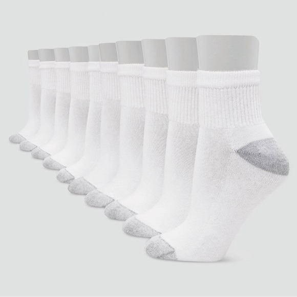 Hanes Accessories - New Hanes Women’s  Athletic Socks in White and Gray 12 pairs
